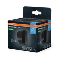 OSRAM Sensor für Wandmontage, 180 Grad Erfassungsradius, IP55 Schutzklasse, Dunkelgrau, SENSOR WALL