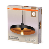 OSRAM DECOR Plate Pendant E27 Pendelleuchte Black Wood OSRAM DECOR