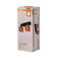 OSRAM DECOR Clay Windows Wandleuchte Braun, 2-flammig, E27