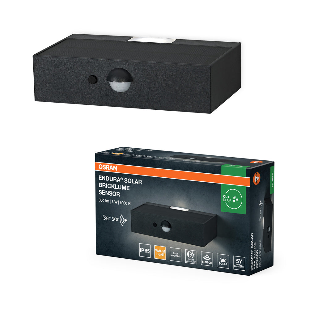 OSRAM ENDURA STYLE BRICKLUME Solar Wandleuchte, 3W, grau