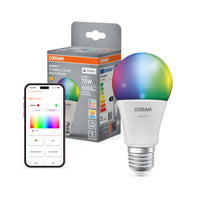 OSRAM SMART+ MATTER Classic shapes Multicolor in A-Form, LED-Lampe, Matt, 9,5 W, 1055 lm, von 2700 bis 6500 K, Matter, Smartspeaker-Kompatibel, Dimmbar