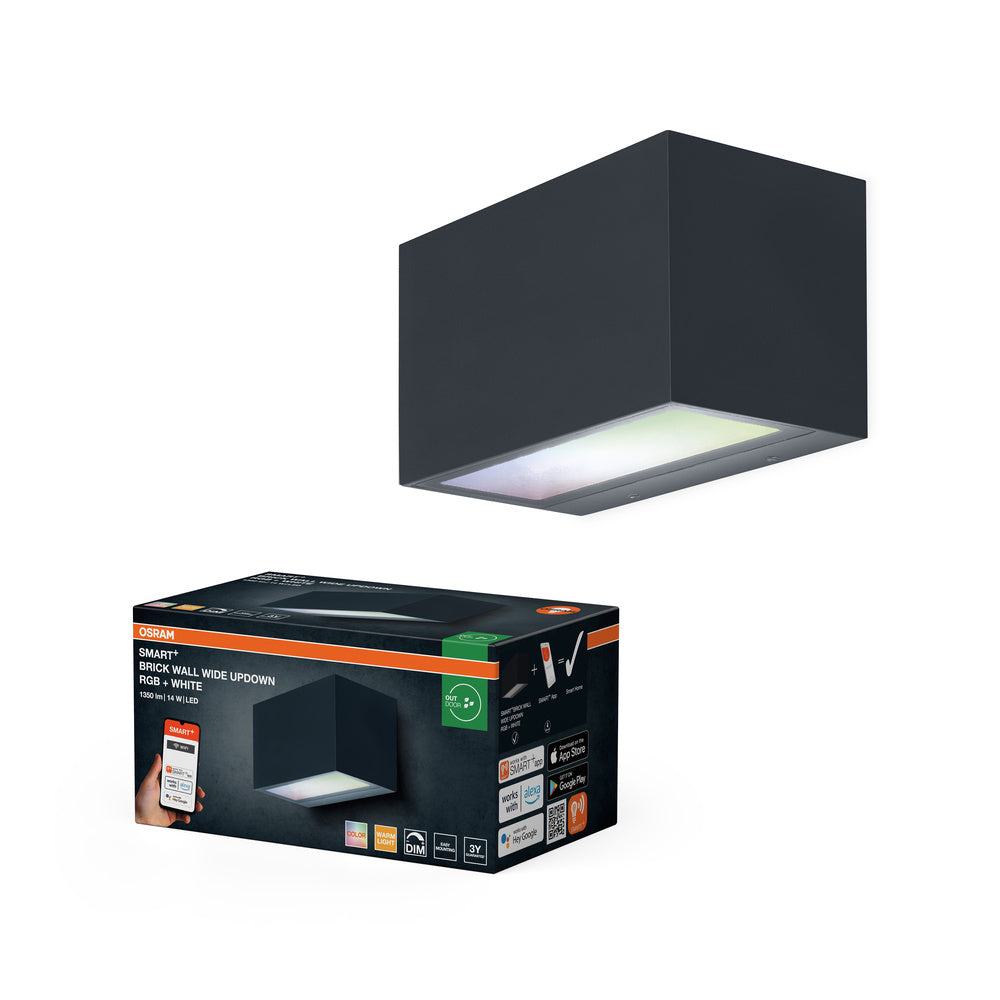 OSRAM Wifi SMART+ Brick Multicolor Wide UpDown RGB + W, 550lm, 14W, 3000K