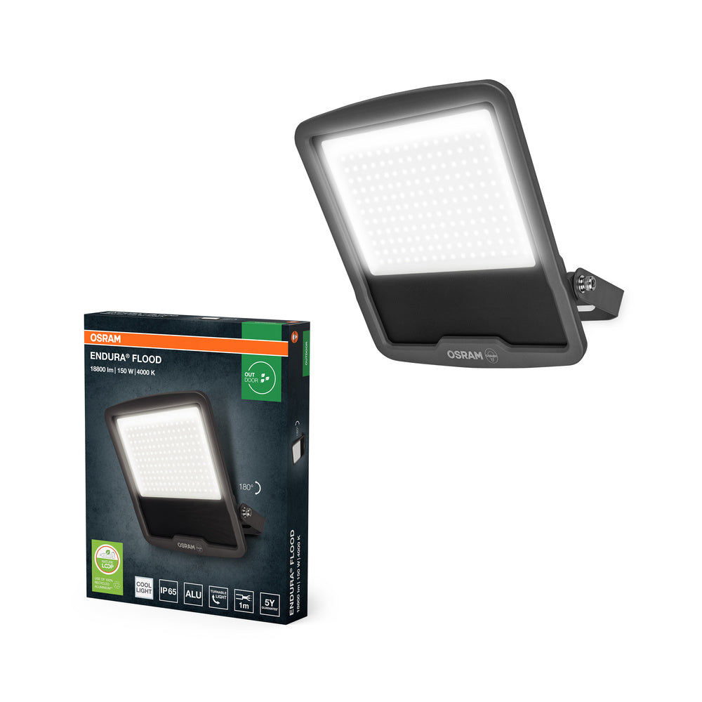 OSRAM ENDURA® FLOOD PC 150W LED-Fluter, 4000K kaltweiß, 18000 lm, IP65 Flutlicht, 120 lm/W