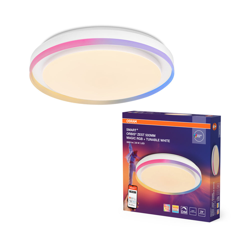 OSRAM SMART + WIFI Magic Deckenleuchte, weiß, 32W, 3400lm