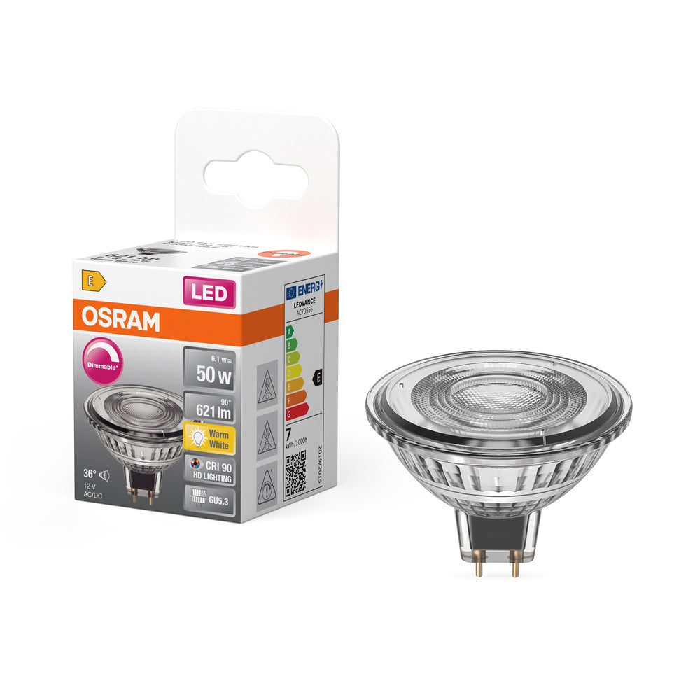 OSRAM LED Lampe LED SUPERSTAR MR16 12 V 6.8W 927 GU5.3, 621 lm, 2700 K, Warmweiß