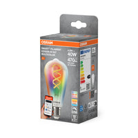 OSRAM SMART+ Matter LED-Lampe Edison 40 Filament E27, RGBW, 4,8W, Multicolor, dimmbar