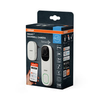 AKTION - OSRAM Wifi SMART+ Smarte Outdoor Kamera-Türklingel Weiß inkl. Gratis Smart Plug