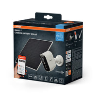 AKTION - OSRAM Wifi SMART+ Smarte Outdoor Überwachungskamera Solar Weiß inkl. Gratis Smart Plug
