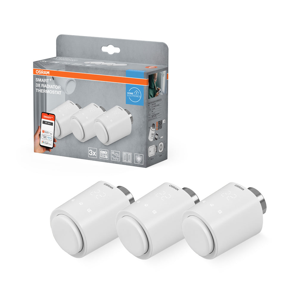 OSRAM Wifi SMART+ Thermostat für Heizungen, Weiß, 3er Pack
