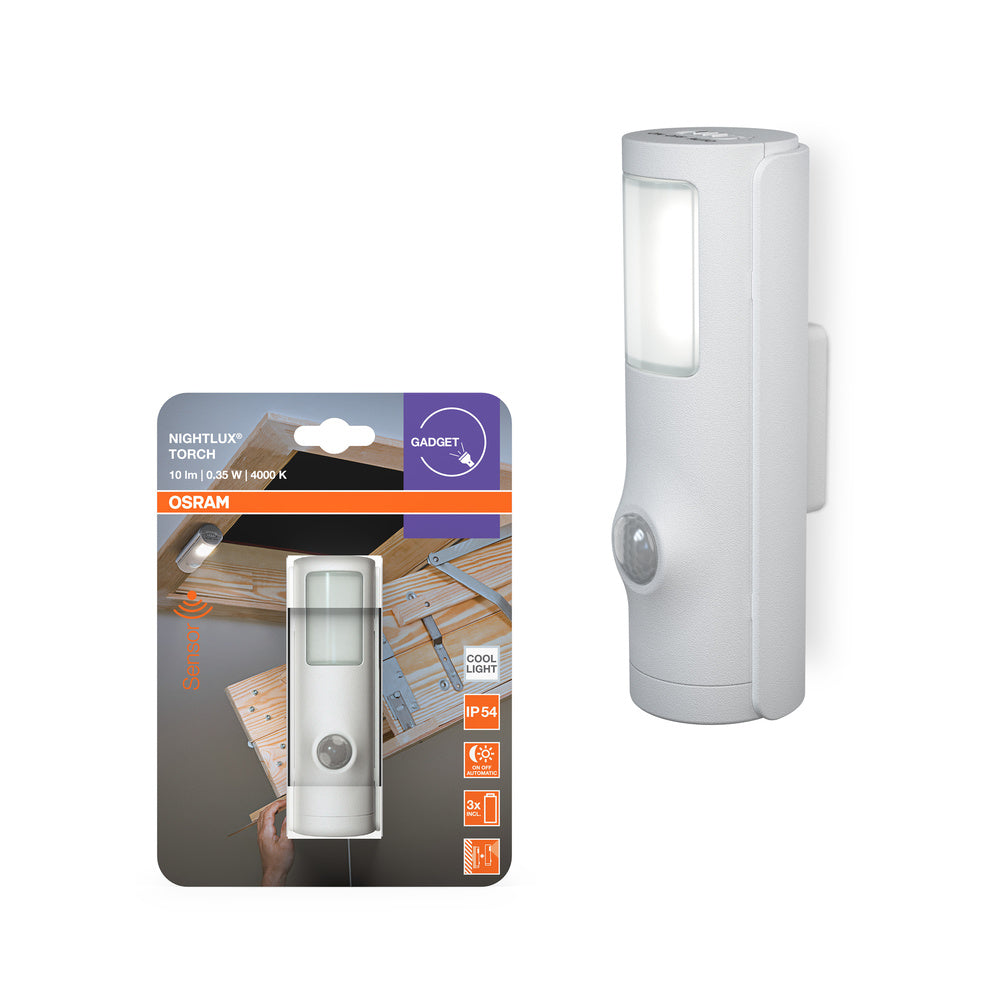 OSRAM NIGHTLUX® Torch White, mobiles Nachtlicht mit Bewegungssensor, weiß