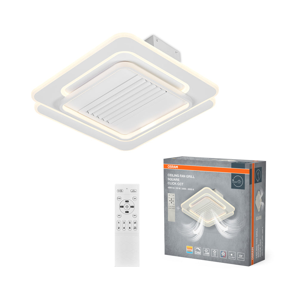 OSRAM LED Deckenventilator Ring 55W CCT Weiß 3000K-6500K