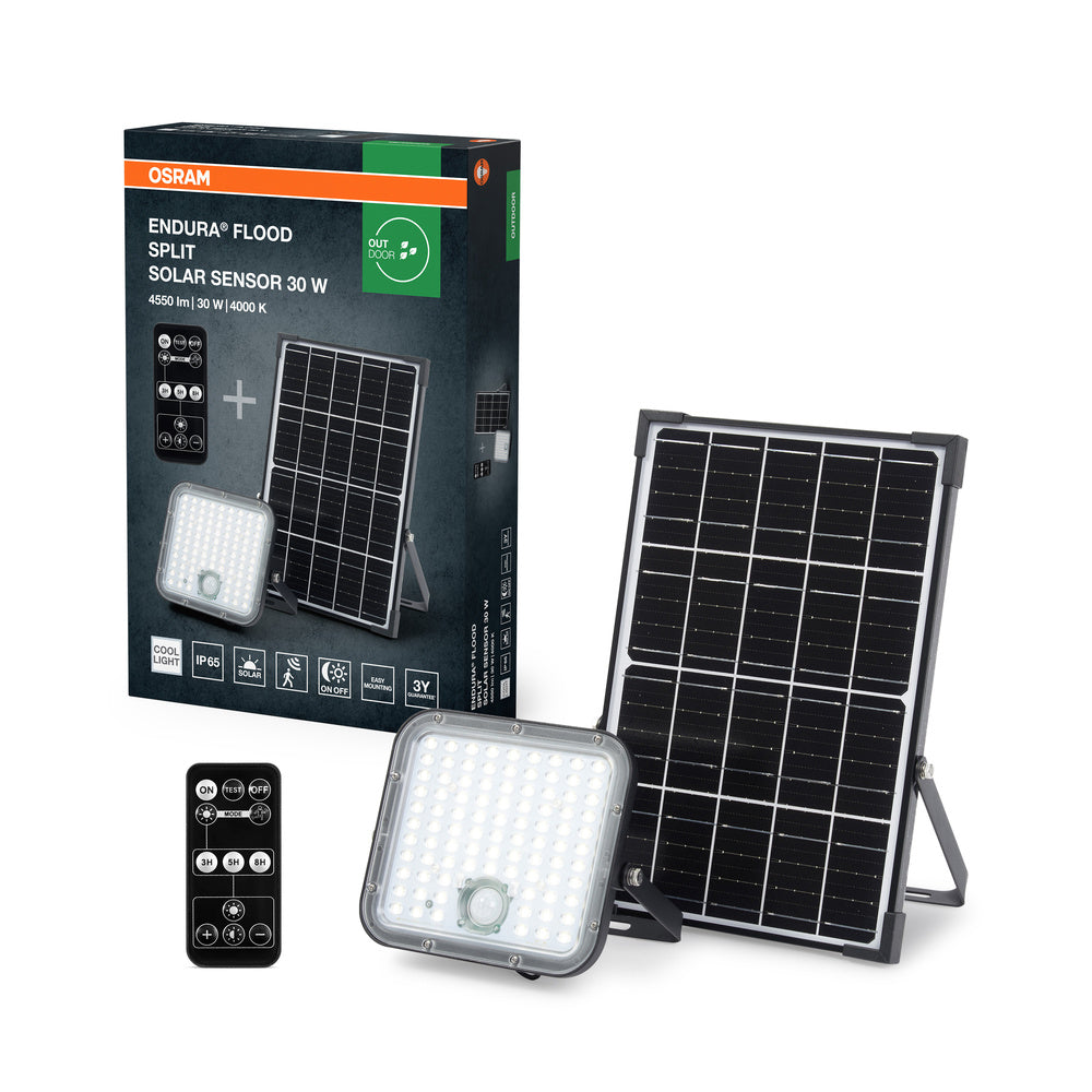 OSRAM LED-Solar-Außenleuchte Endura, schwarz, 30W, 4500lm