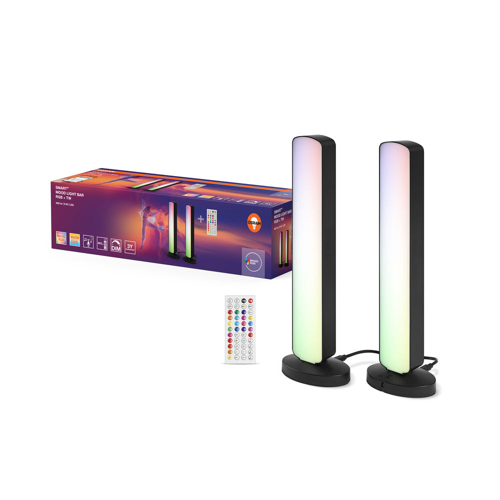 OSRAM SMART+ WIFI LED RGB Stehleuchte, klein, schwarz, 2x2,5W