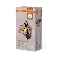 Decor Rattan Lotus Wall E27 Brown