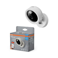 AKTION - OSRAM Wifi SMART+ Smarte Indoor Überwachungskamera zur Wandmontage Weiß inkl. Gratis Smart Plug