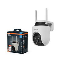 AKTION - OSRAM Wifi SMART+ Smarte Outdoor Überwachungskamera Drehbar Weiß inkl. Gratis Smart Plug