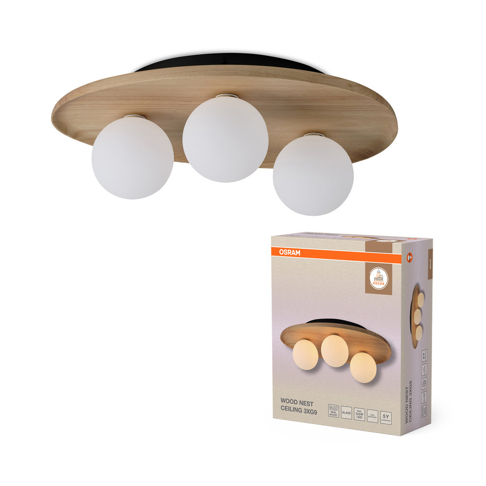 OSRAM DECOR Wood Nest Deckenleuchte 1xG9 Braun