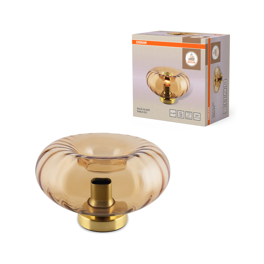 OSRAM DECOR Gold Glass Tischleuchte E27 Gold
