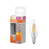 OSRAM Retrofit Classic B LED Lampe Kerzenform (ex 40W) 4W / 2700K Warmweiß E14