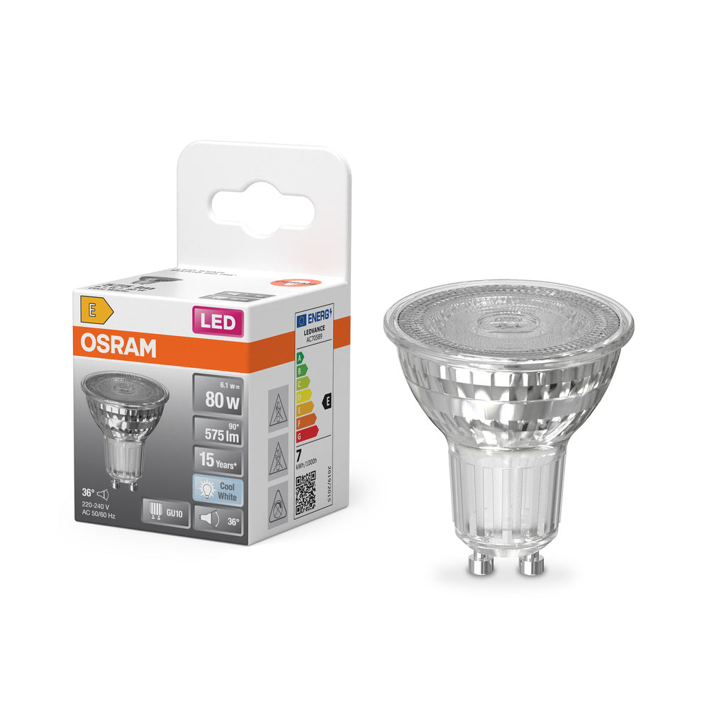OSRAM LED Reflektor Lampe LED STAR PAR16 6.9W 840 GU10 575lm, 575 lm, 4000 K, Kaltweiß