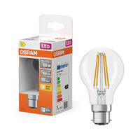 OSRAM LED Lampe LED Retrofit CLASSIC A 6.5W 827 Clear B22d, 806 lm, 2700 K, Warmweiß