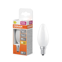 OSRAM Retrofit Classic B LED Lampe Kerzenform matt (ex 40W) 4W / 2700K Warmweiß E14