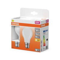 OSRAM LED Lampe LED Retrofit CLASSIC A 6.5W 827 Frosted B22d 2er Pack, 806 lm, 2700 K, Warmweiß, 2er Pack