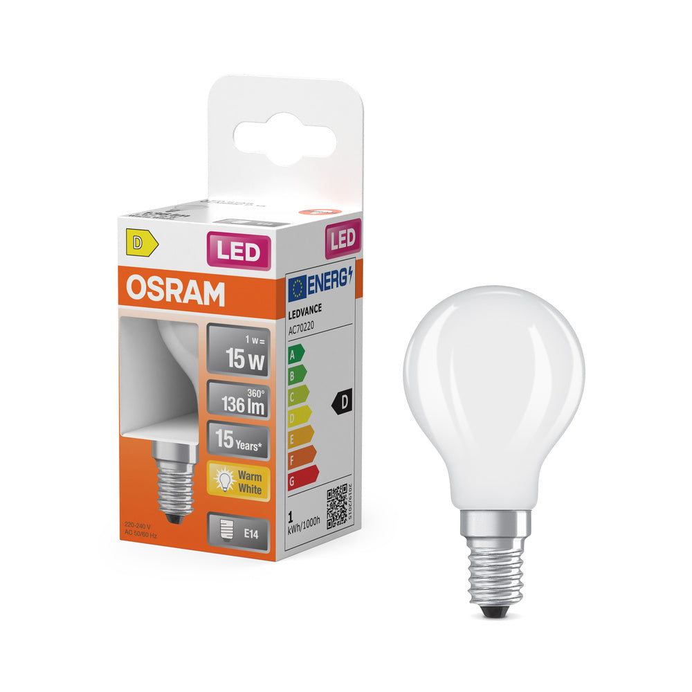 OSRAM LED Retrofit Classic P 1W 827 matt E27