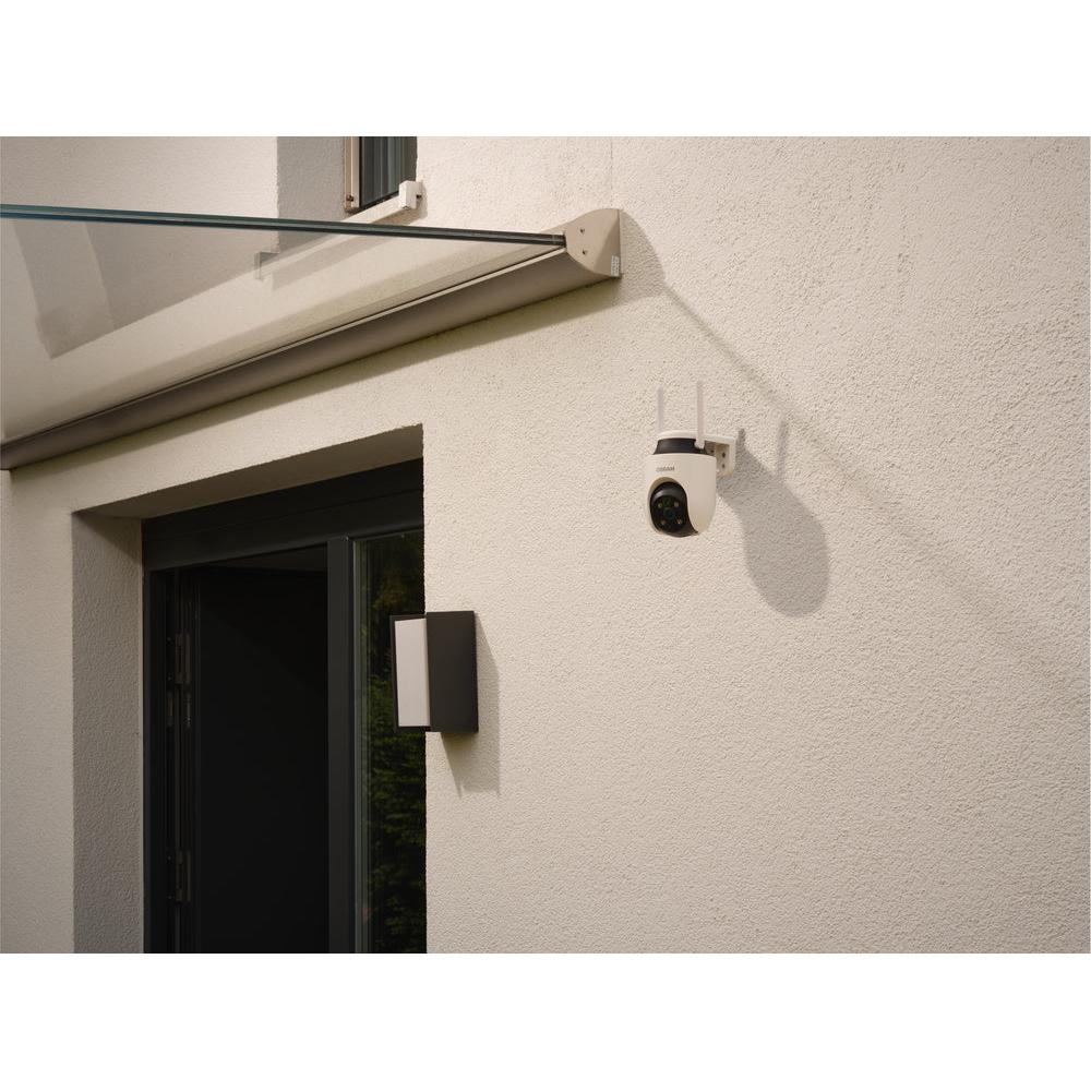 OSRAM Wifi SMART+ smarte Outdoor Überwachungskamera drehbar Weiß