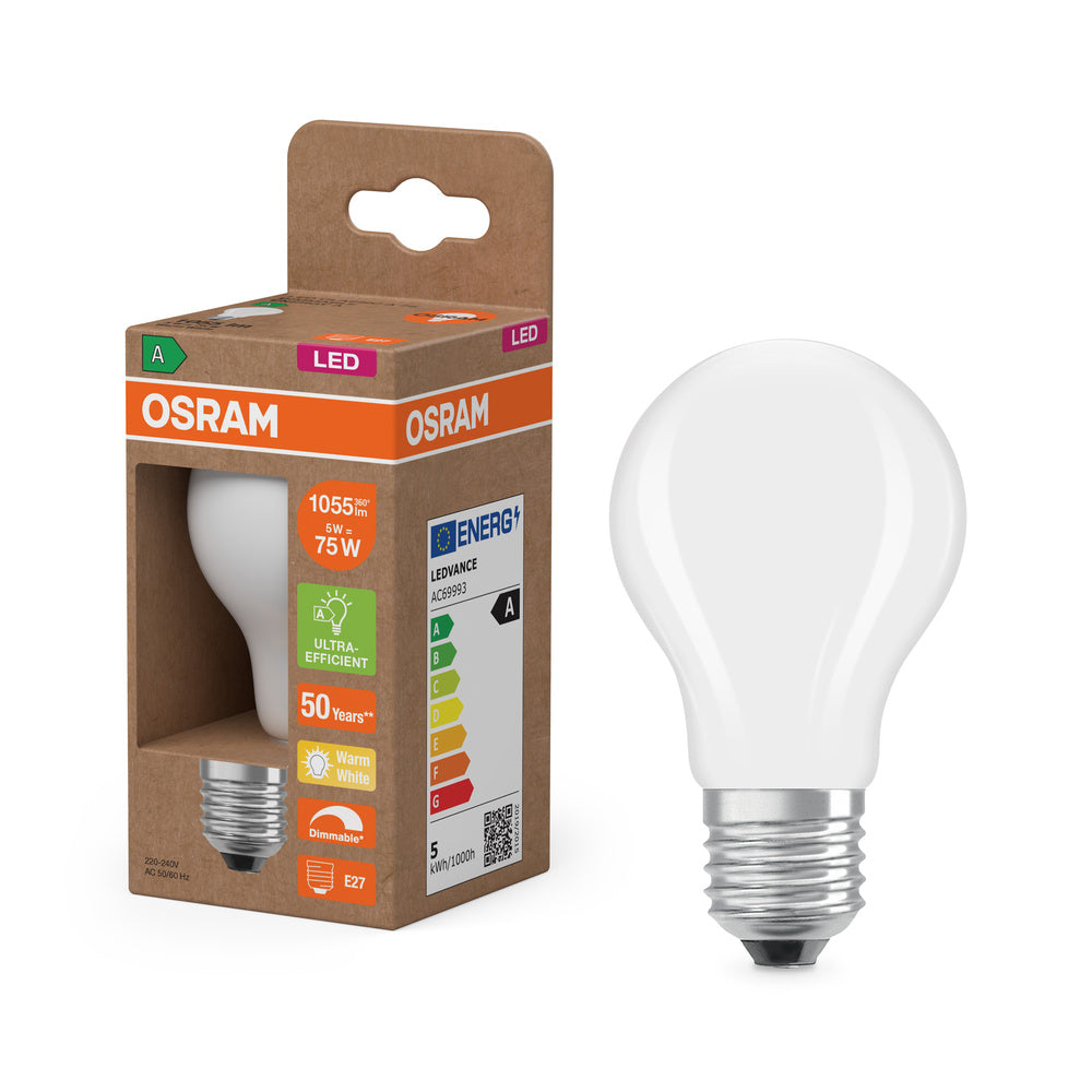 OSRAM SUPERSTAR+ CLASSIC A GLFR 75 Lampe, 5,7W, 1055lm , Warmweiß , E27