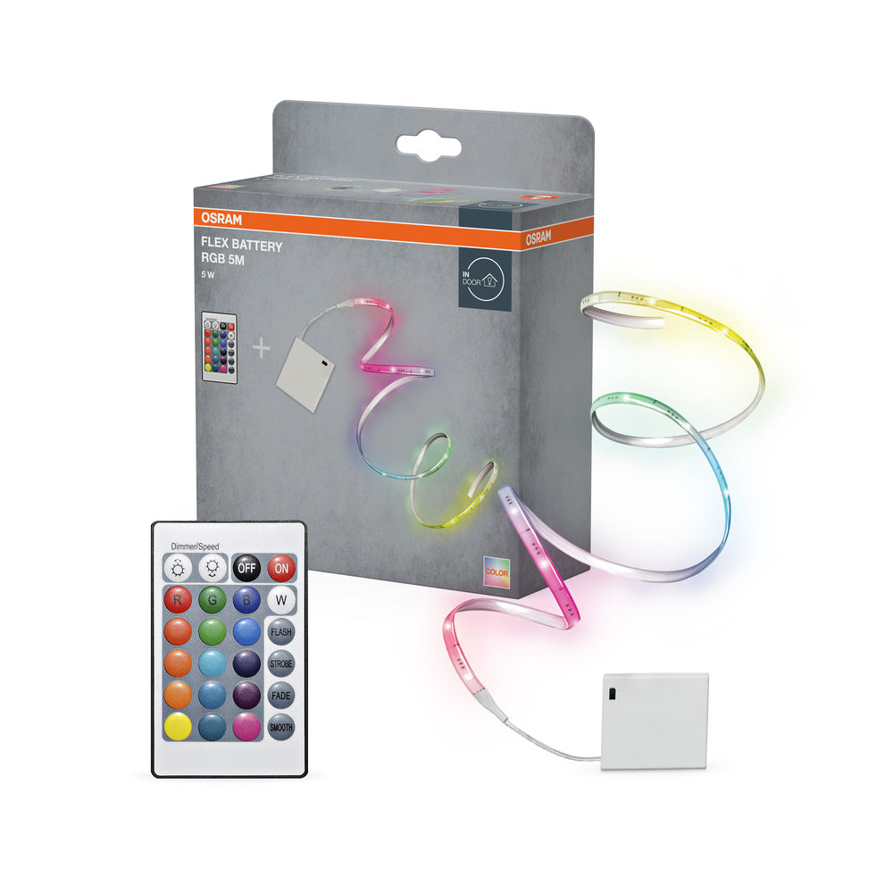 OSRAM FLEX BATTERY mit Sensor und Fernbedienung, RGB, 5m