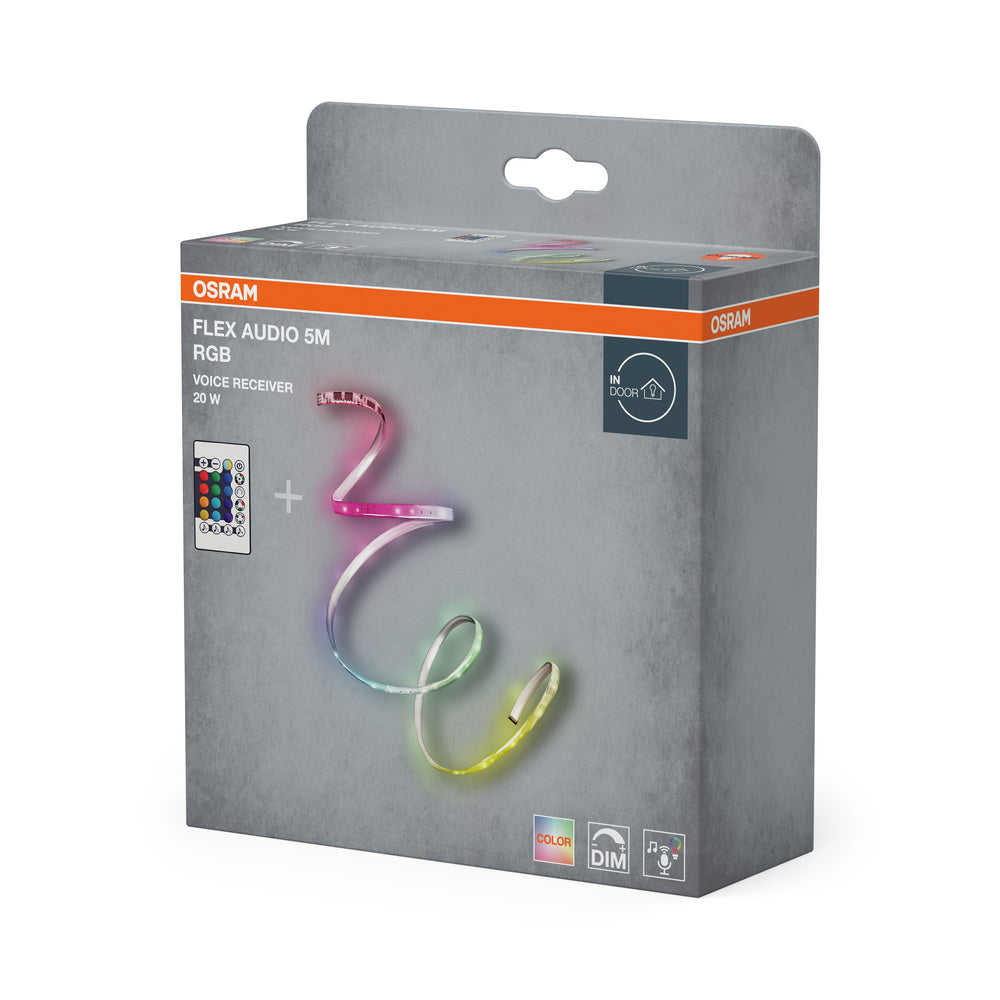 Osram Flex Audio távirányítós LED szalag hangvezérléssel 3M RGB Osram Flex Audio távirányítós LED szalag hangvezérléssel 3M RGB
