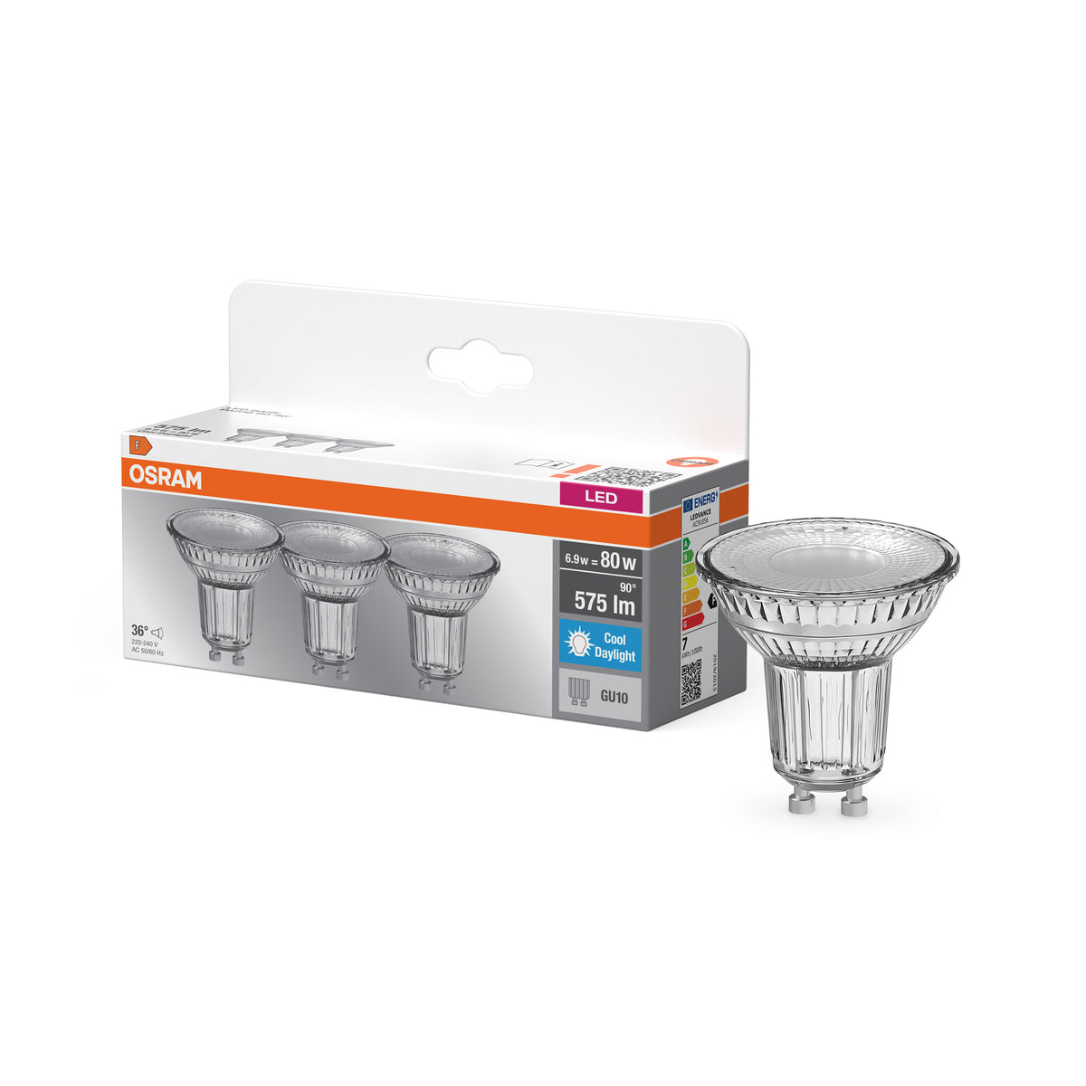 OSRAM LED Basis PAR16 6.9W 865 GU10