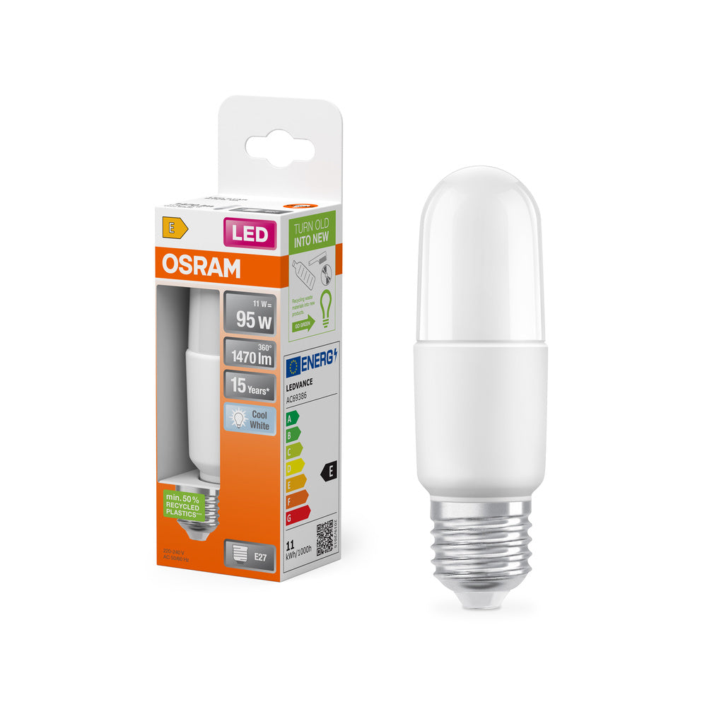 OSRAM LED PCR Classic Stick 11W 840 matt E27
