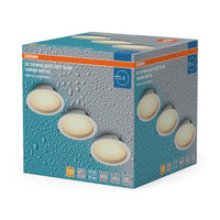 OSRAM LED Downlight Einbaustrahler Bad Set IP44 Slim 160 mm 18W Metall Weiß ⌀135 mm