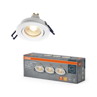 OSRAM LED Spot Recess Einbaustrahler Set GU10 IP65 4.5W Chrom ⌀68 mm