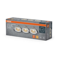 OSRAM LED Spot Recess Einbaustrahler Set GU10 IP65 4.5W Chrom ⌀68 mm