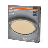 OSRAM Orbis Quickfix Round Deckenleuchte 195 mm 16W Click-Dim Silber