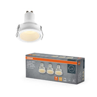 OSRAM LED Spot Recess GU10 Dim Einbaustrahler Set 3W Weiß ⌀52 mm