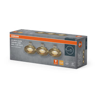 OSRAM LED Spot Recess Einbaustrahler Set DIM IP65 4.9W 36° Satin-Nickel ⌀60 mm