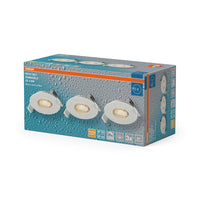 OSRAM LED Spot Recess Bad Einbaustrahler Set DIM IP44 4.9W 36° Weiß ⌀68 mm