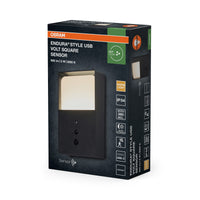 OSRAM ENDURA® Style USB Akku Außenwandleuchte 5W Sensor IP54 Dark grey