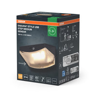 OSRAM ENDURA® Style USB Akku Außenwandleuchte Wall 1.5W Sensor IP44 Dark Grey