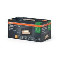 ENDURA® Style Außenwandleuchte USB Wall Step Wide Sensor 3000K IP44 Dunkelgrau