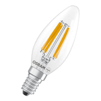 OSRAM LED CLASSIC B ENERGY EFFICIENCY B DIM in B-Form, LED-Lampe, Glas, klar, 2,5 W, 470 lm, 2700 K, Dimmbar, CRI 80