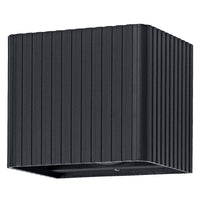 OSRAM ENDURA® Style Außenwandleuchte Striped Cube verstellbar Up-Down 10W 3000K IP65 Dunkelgrau