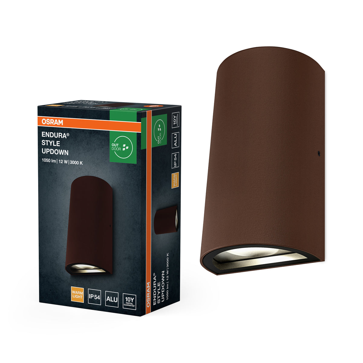 OSRAM ENDURA® Style Up-Down Außenwandleuchte 12W 3000K Rost