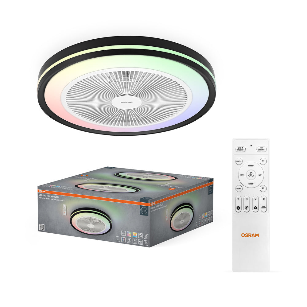 OSRAM LED Deckenventilator Murlan 490mm 43W CCT RGB