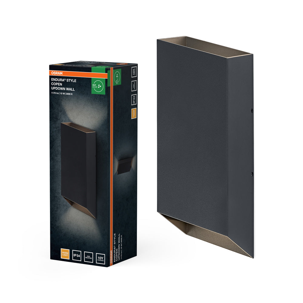 OSRAM ENDURA® Style Außenwandleuchte Copen Up-Down 10W 3000K IP54 Dunkelgrau