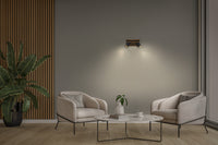 OSRAM LED Spot Acoustic Schwarz/Holzdekor, Stahl und Kiefernholz, 220-240 V, GU10, Klemmanschluss, 3-polig (L, N, PE)